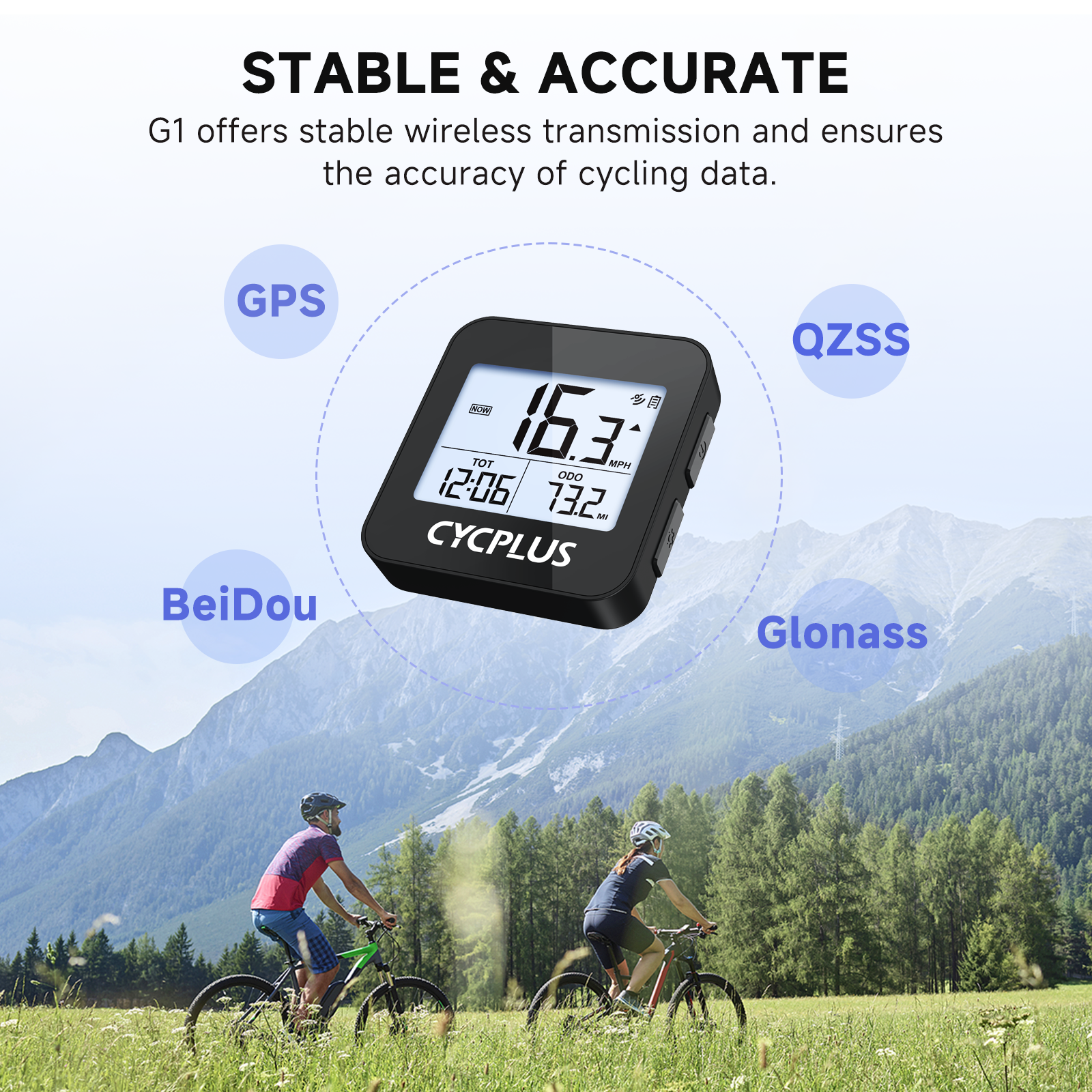 NUOVO CYCPLUS G1 Ciclismo GPS Computer da bicicletta Accessori bici Tachimetro LED IPX6 Contachilometri impermeabile Cronometro wireless