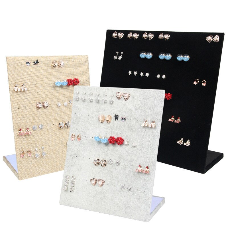 Flanellen Sieraden Doos Sieraden Display Oorbellen Stud Ketting Hanger Opslag Showcase Rack Case Board