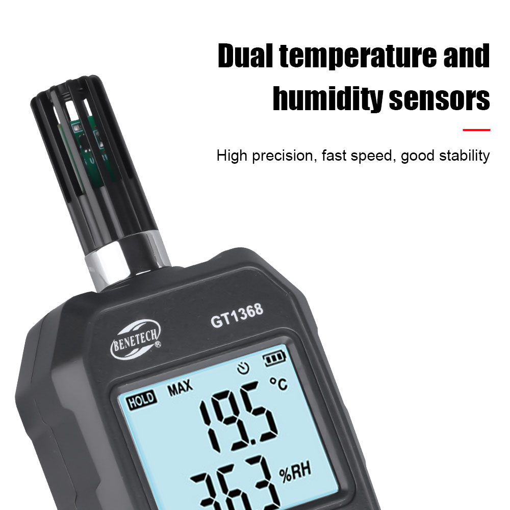Digitales Temperatur- und Feuchtigkeitsmessgerät, tragbares Hygrometer, Temperaturtester, Außentemperatur- und Feuchtigkeitsmessgerät, Weersensor
