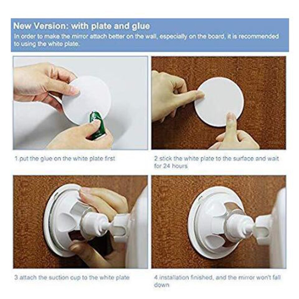 Flessibile A Collo di Cigno 10X per Il Trucco Ingrandita Da Barba senza fili Hotel Girevole Specchi Da Bagno portato Specchio per Il Trucco Specchio Regolabile