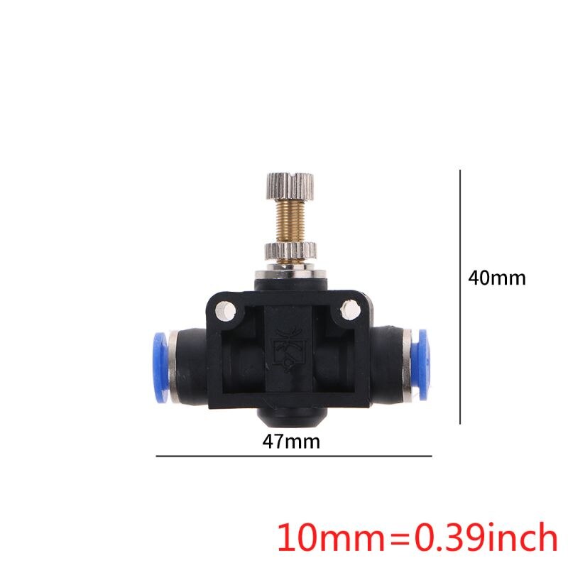 10x Push In Speed Controller 6mm Pneumatic Air Flow Control Valve Connector K43C