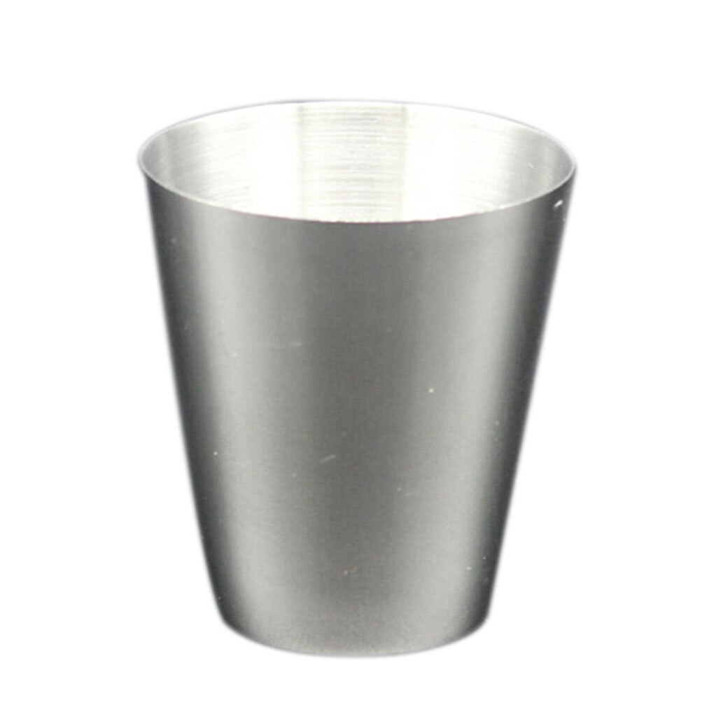 4 Stks/set Gepolijst 30 Ml Mini Rvs Shot Glas Beker Wijn Drinkglazen Met Leather Cover Tas Voor Thuis keuken Bar