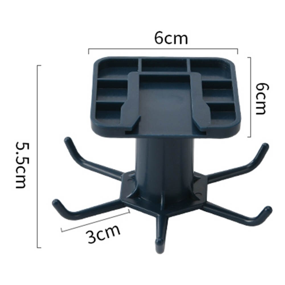 360 Rotation Plastic Hook Universal Utensils Holder Hanger Retractable Storage Shelf Save Room Organizer Hole Free Hooks