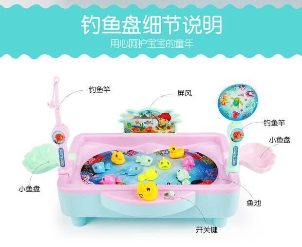 freundlicher angeln spielzeug Schwimmbad anzug jungen und mädchen 1-2-3 jahre alt Baby fisch elektrische angeln magnetische pädagogisches spielzeug