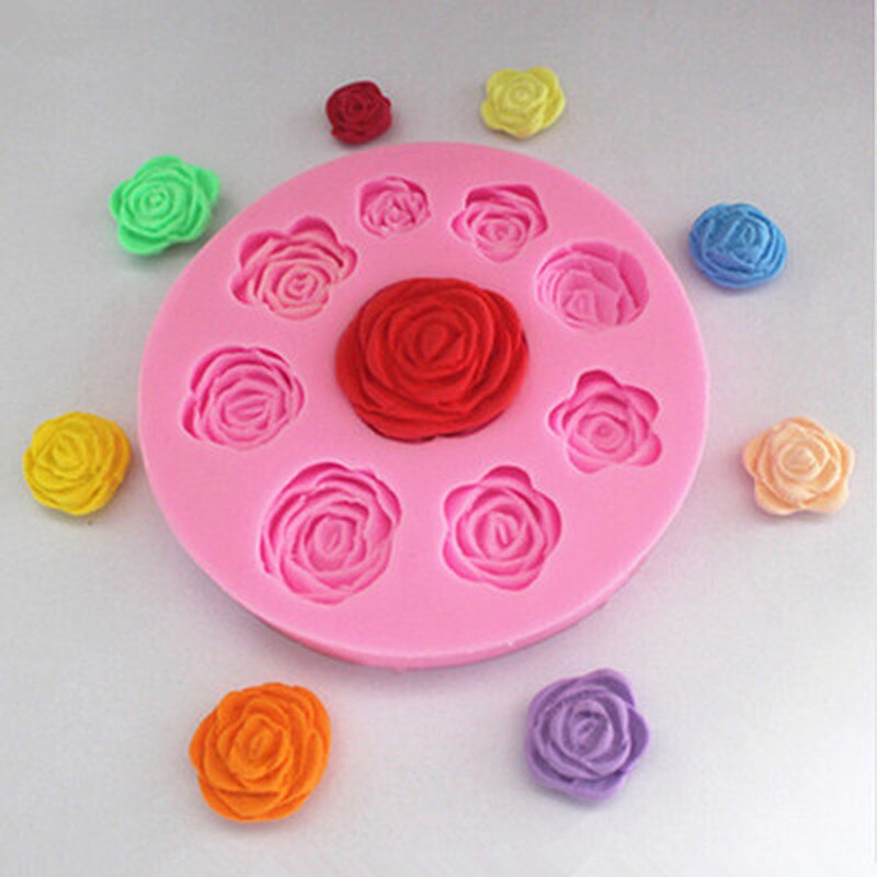 3D Rose Bloemvorm Siliconen Zeep Mal Vorm Chocolade Cakevorm Handgemaakte Diy Cake Fondant Decoratie Zeep Maken Siliconen Mal
