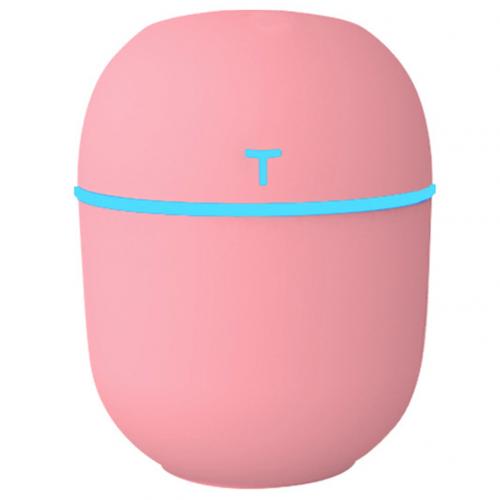 Ultrasone luchtbevochtiger, 220ml essentiële olie diffuser voor thuis, auto, usb-nevelaar, mistmaker met led-nachtlampje: Roze