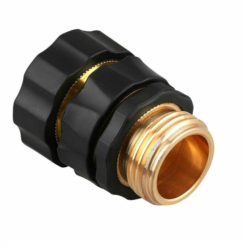 1 par de conectores de manguera de agua macho hembra de latón de 3/4 "de conexión rápida de manguera de jardín Universal