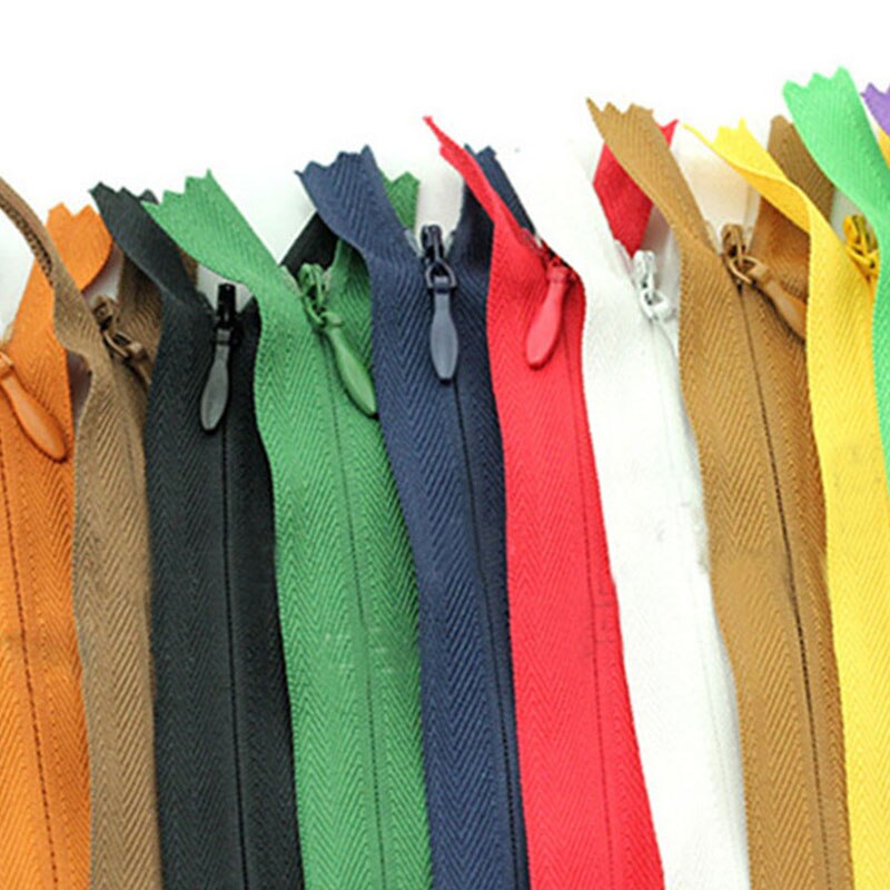 10 stk hvid sort 15cm lange usynlige lynlåse diy nylon spole lynlås til beklædningssyning håndværk tøj tilbehør