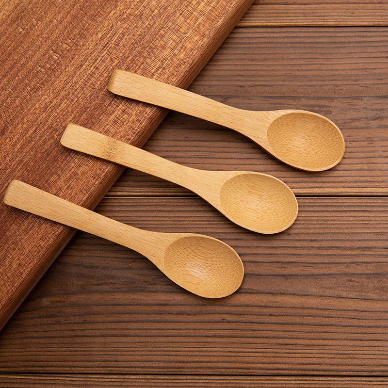 (50 Stuks) 9Cm 13Cm 15Cm Houten Lepels Honing Lepel Baby Lepels Bamboe Lepels