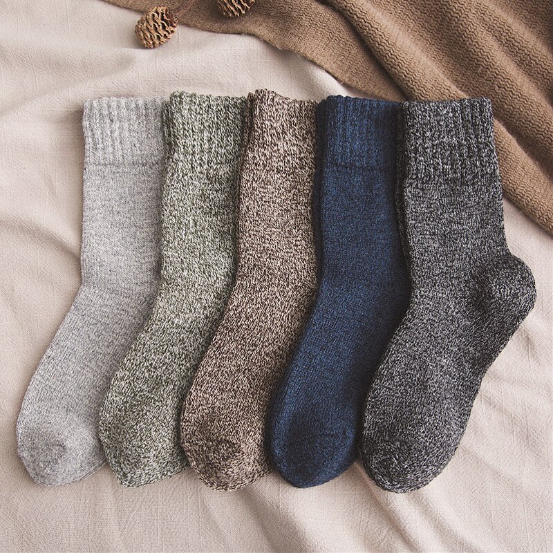 Hss tykke mænd uld sokker varme mænd retro stil afslappet calcetines hombre tykke sok business mandlige sokker mand