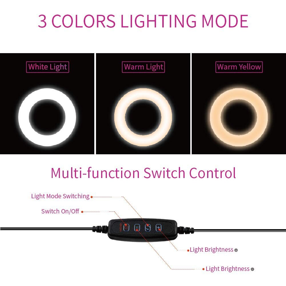 Ring Licht Met Telefoon Houder Statief Dimbare Selfie Licht Voor Fotografie Make-Up