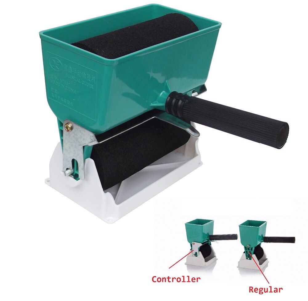 Premintehdw Handheld Glue Trough Roller Applicator with Stand Manual Gluer 3" 6"