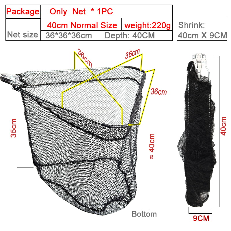 JOSBY Fishing Net Telescoping Foldable Landing Net Pole Lightweight Carp Carbon Fiber Folding Sea Hand Dip Net 3M/4M/2.1M Tackle: Red