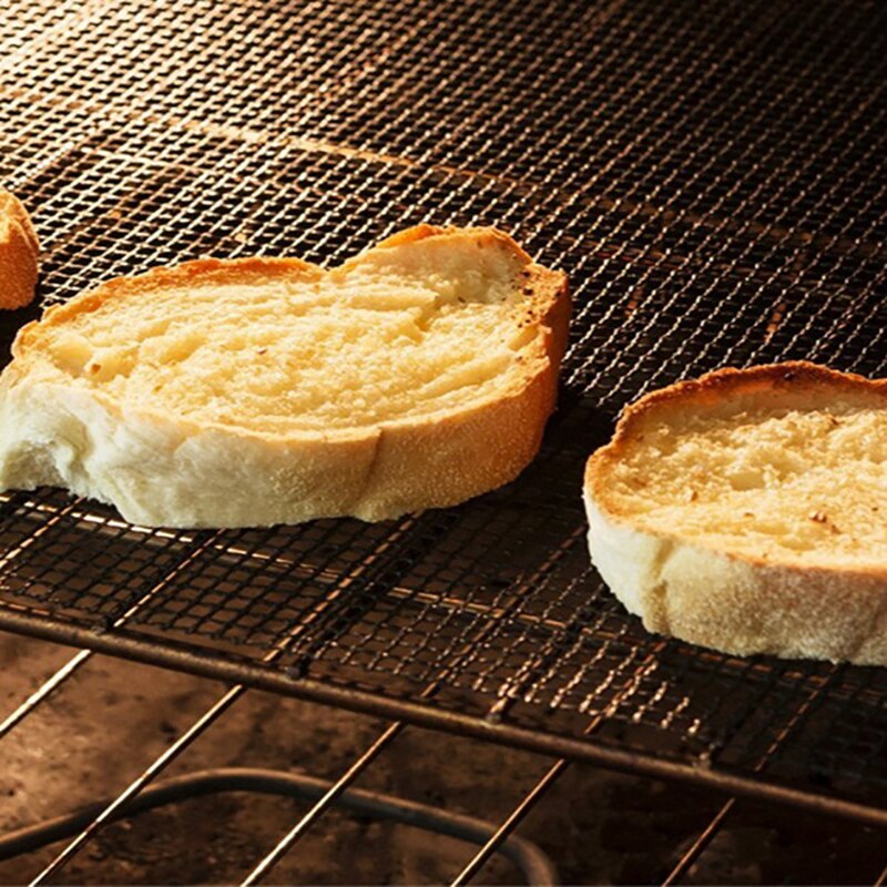 Barbecue Grill Wire PTFE Coated Fiberglass Mesh Mat Non-stick Cooking Kitchen Tools Outdoor Campfire Cooking Net Lightweight 1pc