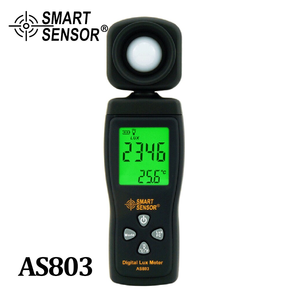 Smart Sensor AS803 Digitale Lux Meter Luminantie Tester Light Meter 1-200000 Lux Gereedschap Photometer Spectrometer Actinometer