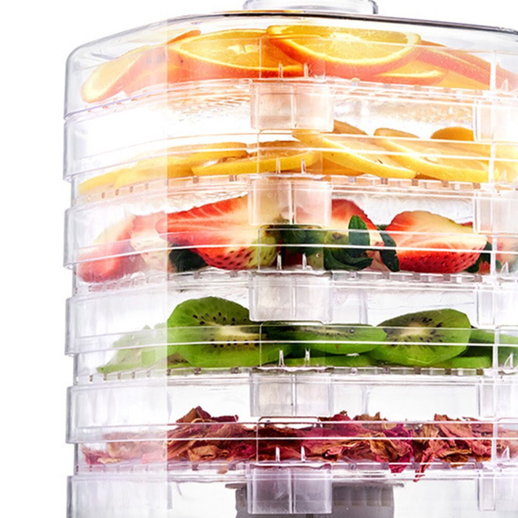 matte dehydrator frukt grønnsak urt kjøtt tørkemaskin kjæledyr snacks matte tørketrommel med 5 brett 220v rosa hvit mat prosessor