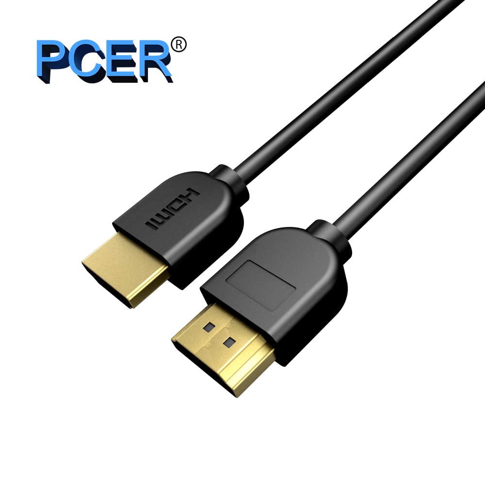 PCER HDMI Cable Ultra Slim Gold-Plated 4K 3840*2160P Resolution Cable HDMI 1.5M 3M 5M Hdmi Cord Ultra HD 3D Image