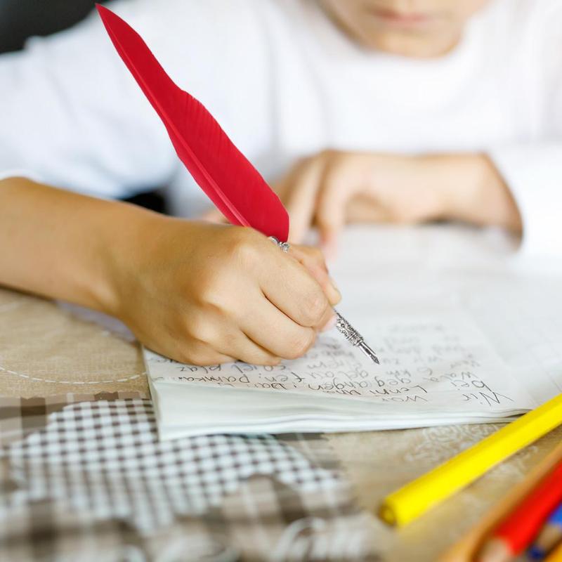 Retro Vintage Kalligrafie Veer Dip Pen Schrijven Inkt Set Quill Handtekening Pen Vulpennen Briefpapier Geschenkdoos Bruiloft Verjaardag