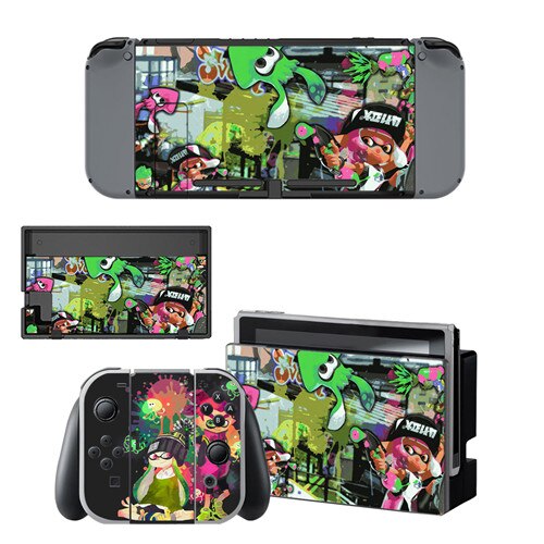 Game Splatoon 2 Skin Sticker vinyl for NintendoSwitch stickers skins for Nintend Switch NS Console and Joy-Con Controllers: YSNS0370