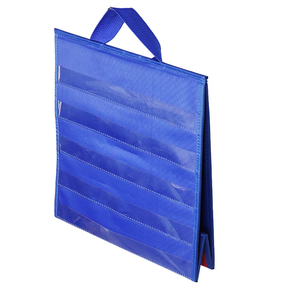 Education Toys Two Tone Classroom Pocket Chart Double Sided Desk Home teachingStudy 5 Slots Folding Number Display