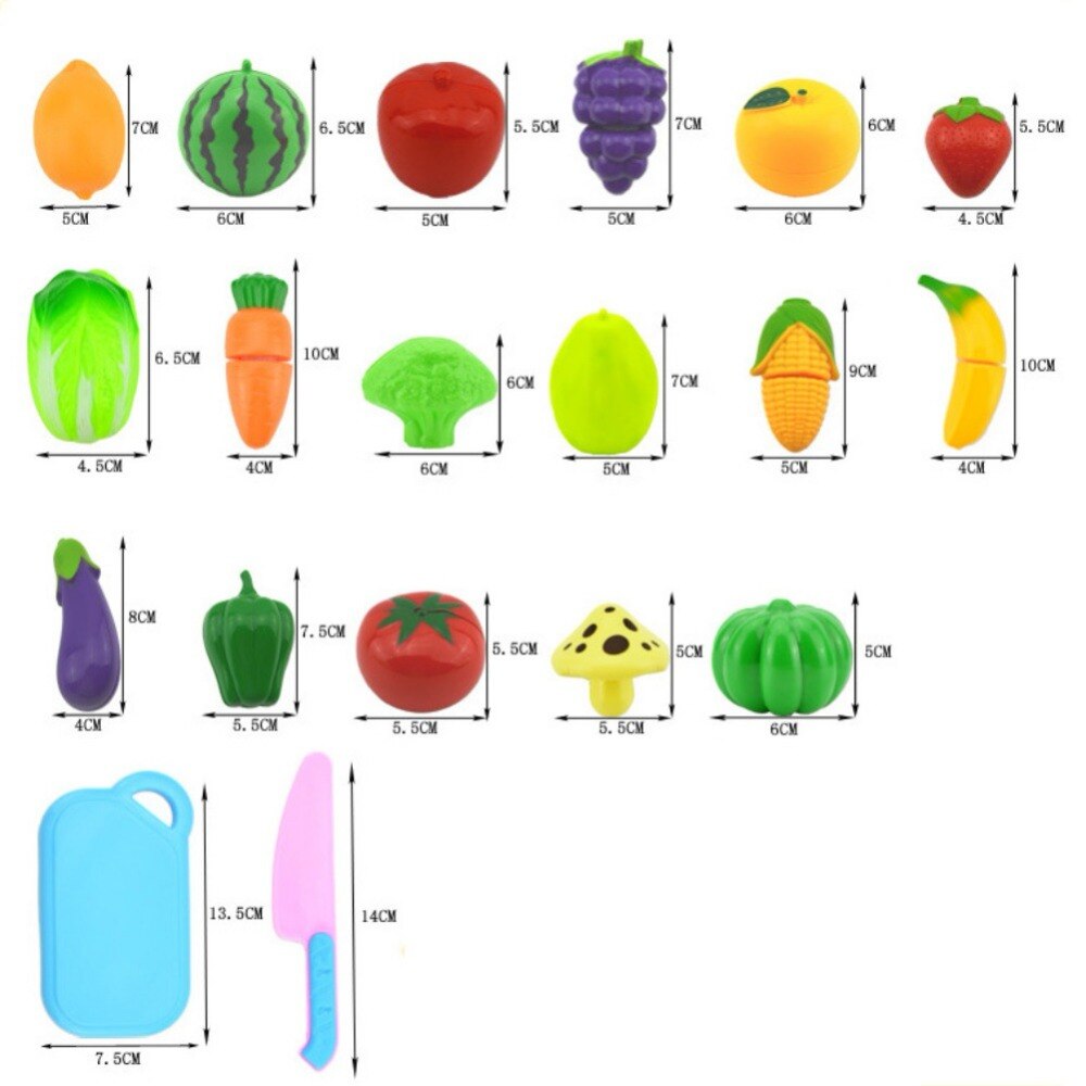 Baby Plastic Snijden Groenten en fruit Educatief Simulatie Voedsel Pretend Play Set Baby Keuken Interessant Speelgoed