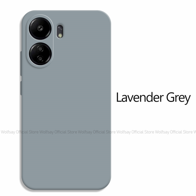 Pour Xiaomi Redmi 13C étui Xiaomi Redmi 13C 12C 10C 9C housse antichoc liquide Silicone couverture de téléphone pour Xiaomi Redmi 13C: Tissu de coton / Violet clair