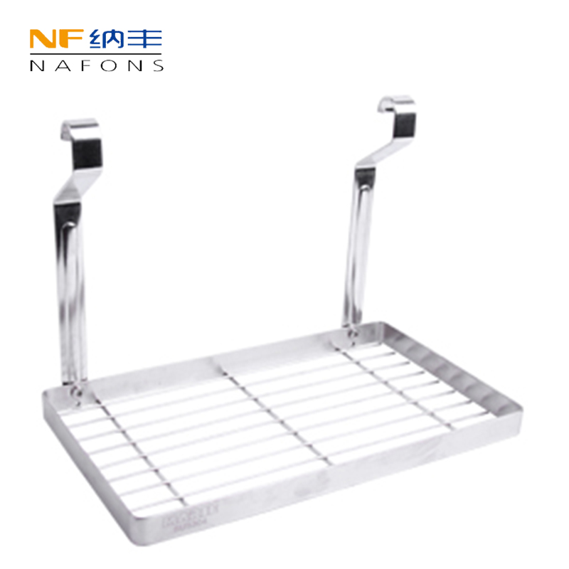 304 Stainless Steel Kitchen Shelf Rack Accessories Organizer Storage Shelf Pot Rack Bottle Holder 60-80cm Tube: silver