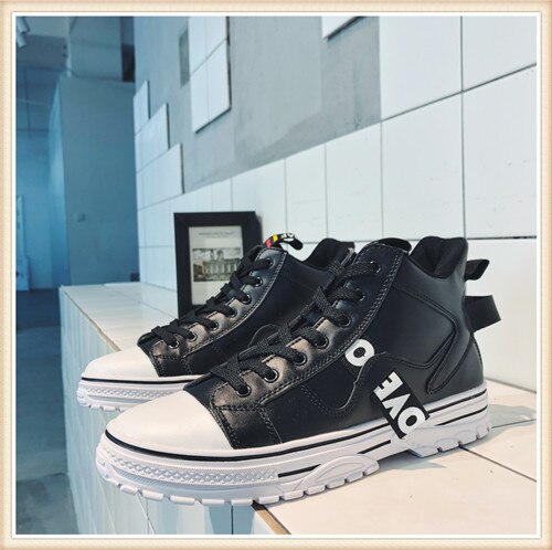 Holographic Mens Bot Vulcanized Shoes Mens Boots Trainers 4#20/10d50: black / 42