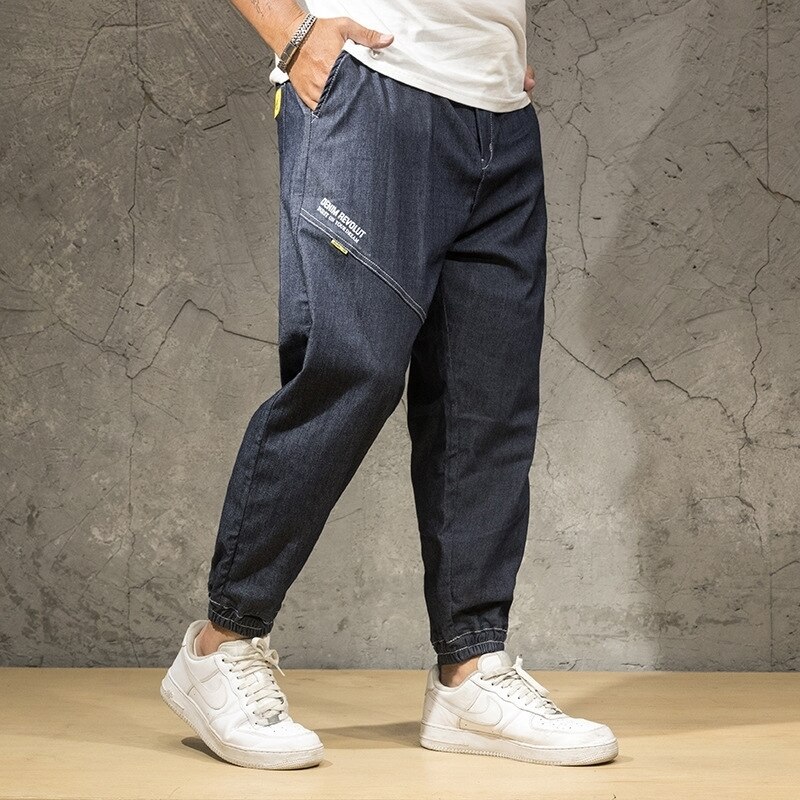 Bukser ungdom denim plus size menn ni-punkts bukser plus size bukser tide oversized jean menn bukser mote