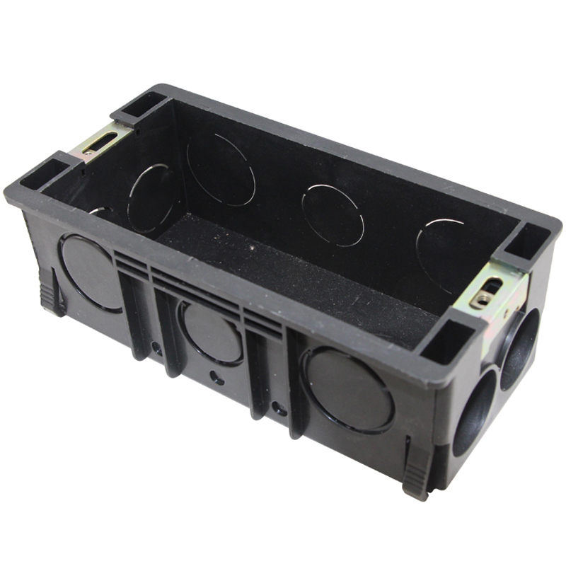10 stk hjem forbedring 118 type 3- gang kassette bund mørk boks sort vægmontering afbryder stikdåse samleboks pvc universal