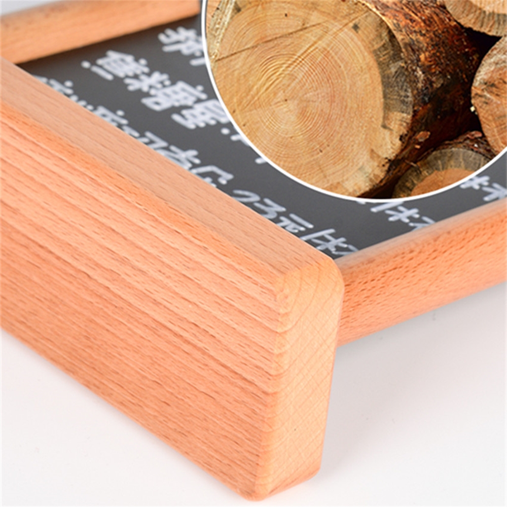 A5 210*148mm Double Side Diy Wooden Restaurant Upright Menu Price Sign Table Display Stand Menu Frame Advertising Chalkboard