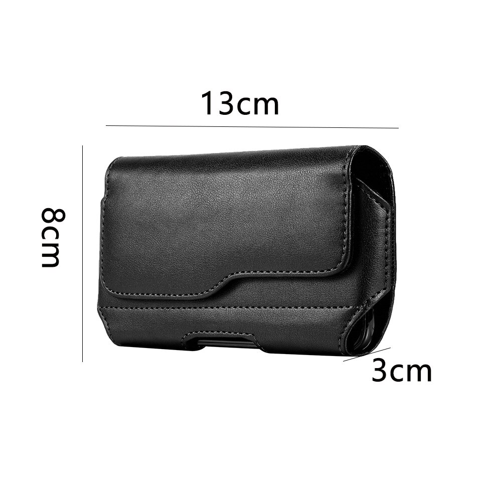 Holster Full Protection Cover Portable Belt Clip Shockproof Artificial Leather Phone Case Anti Scratch Universal Accessories