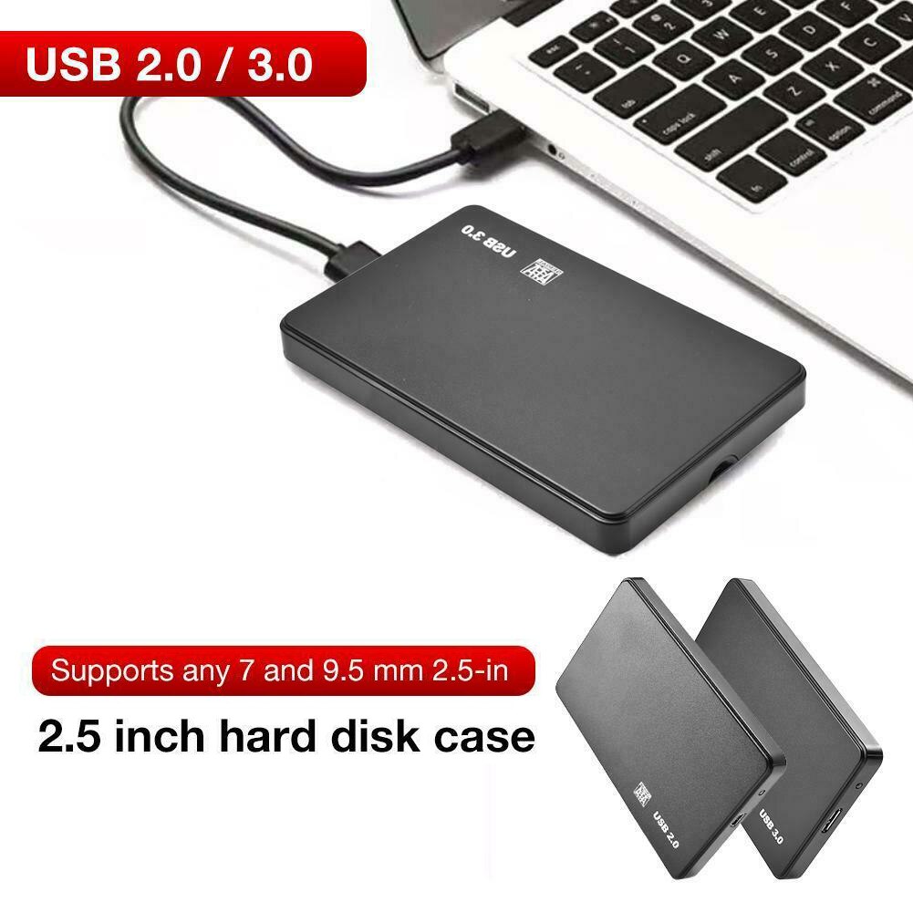 Carcasa de disco duro externo para PC y portátil, USB 3,0/2,0, 5Gbps, 2,5 pulgadas, Funda de disco duro, SATA, cierre externo, carcasa de disco duro