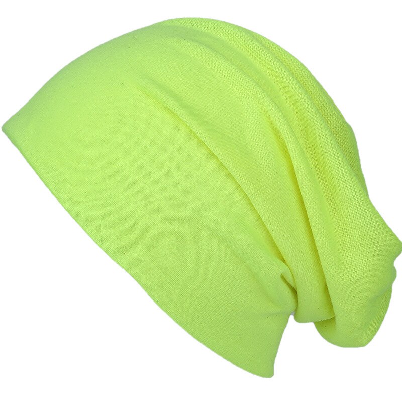 Sombrero de capucha de poliéster de algodón Unisex Color caramelo Primavera, Otoño e Invierno sombrero de pelo capucha de algodón a prueba de viento y transpirable: Fluorescent green