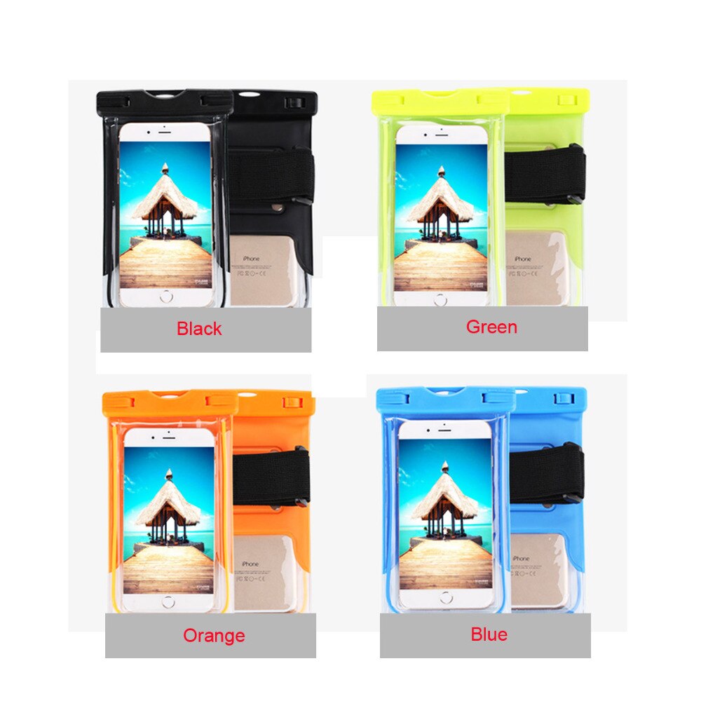 Waterdichte telefoonhoes met sportarmband voor iphone / samsung / lg / htc / nokia / blu-ray universeel 6 inch