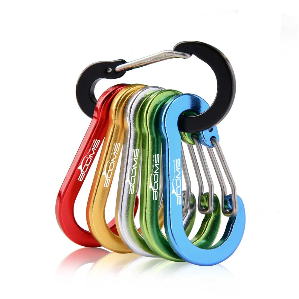 Ausleger Angeln CC1 Stahl Kleine Karabiner Clips draussen Camping Multi Werkzeug Angeln Acessories 6 stücke: 6 farbe