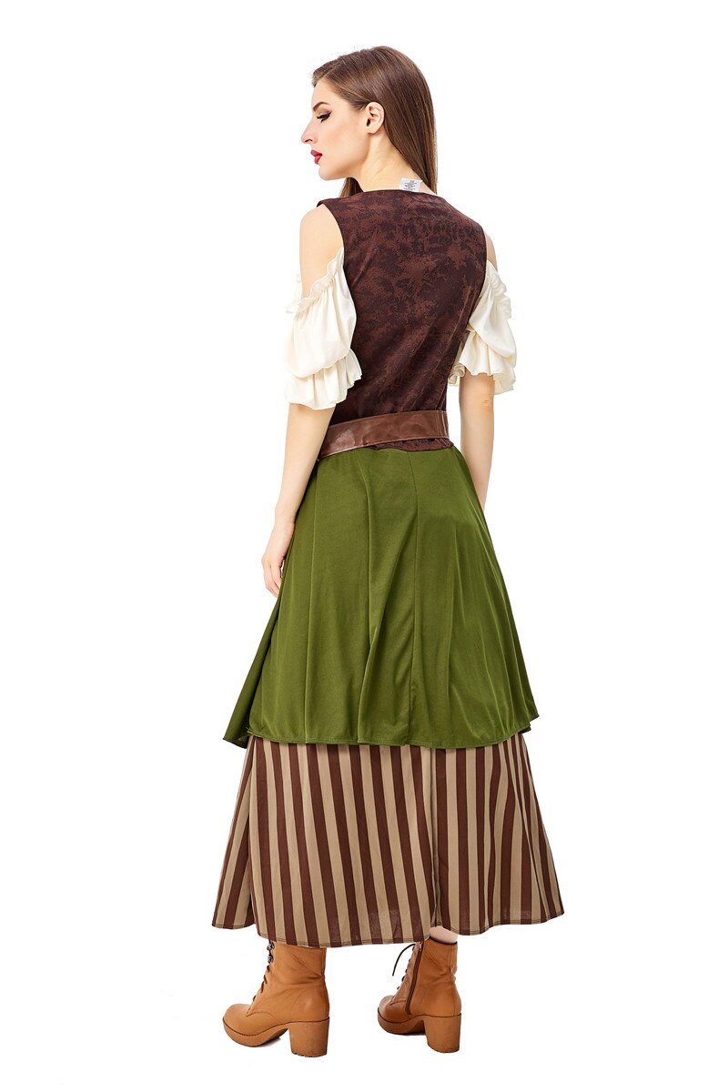 Costume de serveuse de bière allemande oktoberfestival pour filles, tenue de travail, de serveur de bière, de la Tradition cubaine, , M-2XL