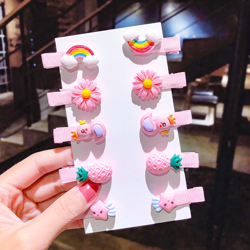 Mini mignon coloré fruits dessin animé animaux pinces à cheveux pour filles tête bijoux pince cheveux accessoires 4*2cm/1 pièces mignon épingle à cheveux: 13