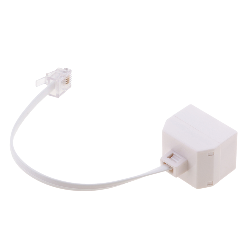 Telephone Splitter Male to 2 Female Converter Cable RJ11 6P4C Telephone Wall Adapter and Separator for Landline phone