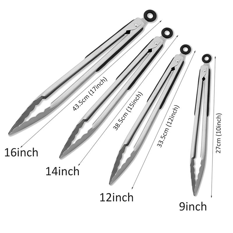 Stainless Steel Salad Tongs BBQ Kitchen Cooking Food Serving Utensil Tong Tools Restaurant Food Folder Kitchen Accessories