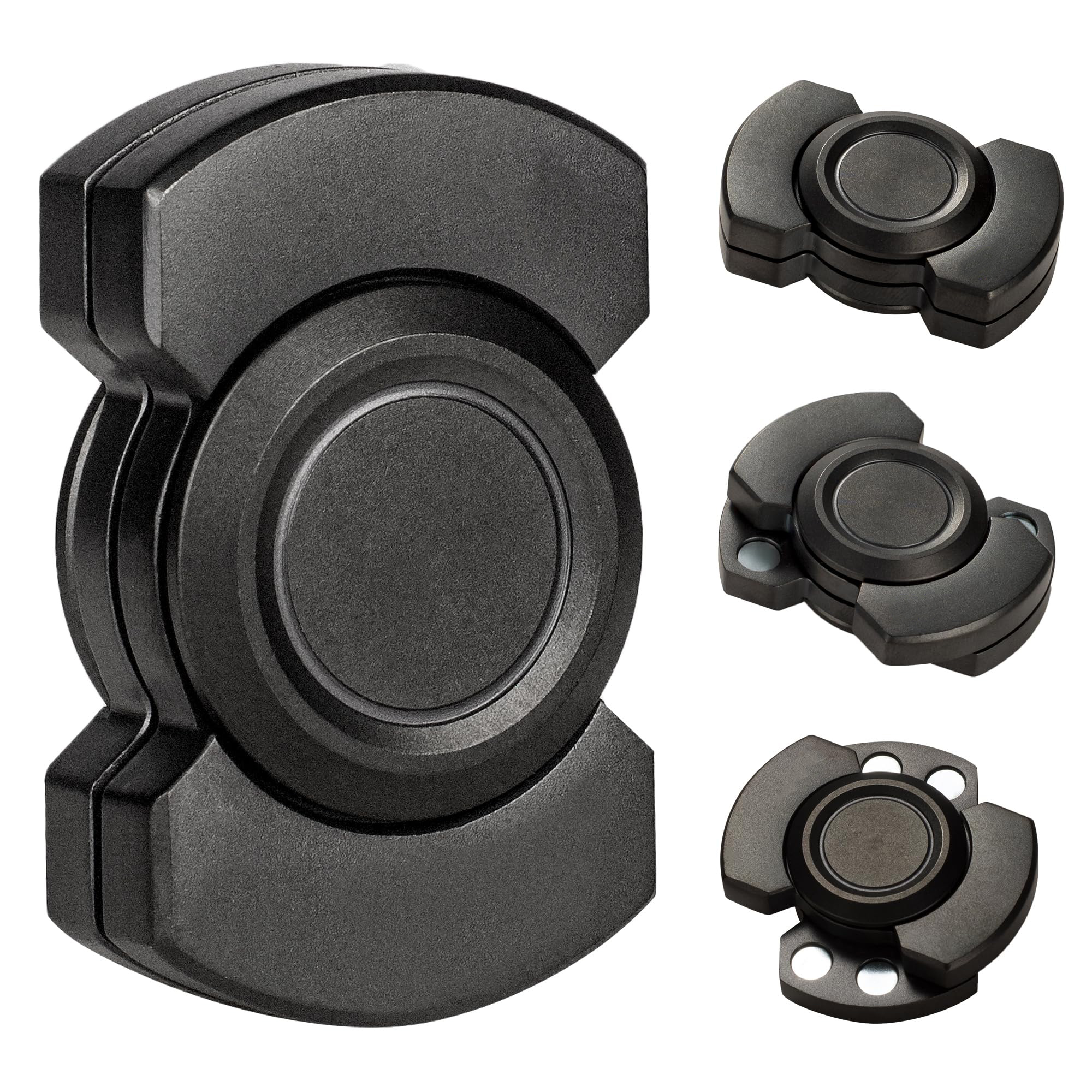 Combo de deslizador y spinner Fidget 3 en 1 de acero inoxidable con botón de clic, juguete de Metal para aliviar el estrés de adultos
