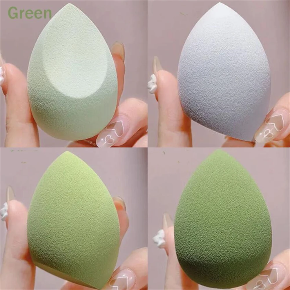 Esponja de maquillaje para mujer, licuadora, huevo de belleza, esponja cosmética, esponjas suaves para base en polvo, accesorios de maquillaje, herramientas de belleza, 4/8 Uds.: Verde militar