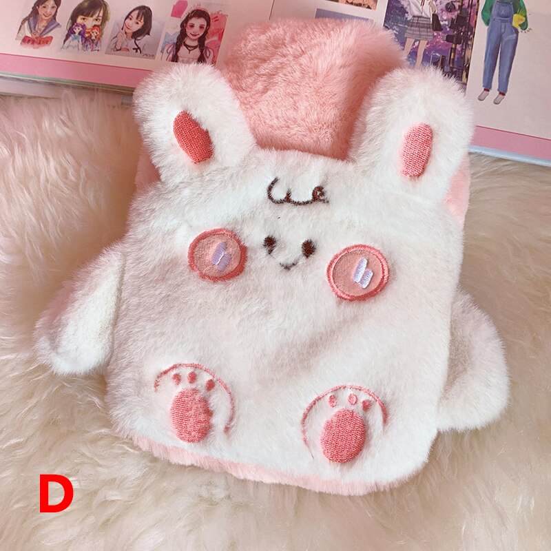 Japonais mignon dessin animé bouillotte hiver en peluche main plus chaude fille portable double couche petit sac d'injection d'eau: 04