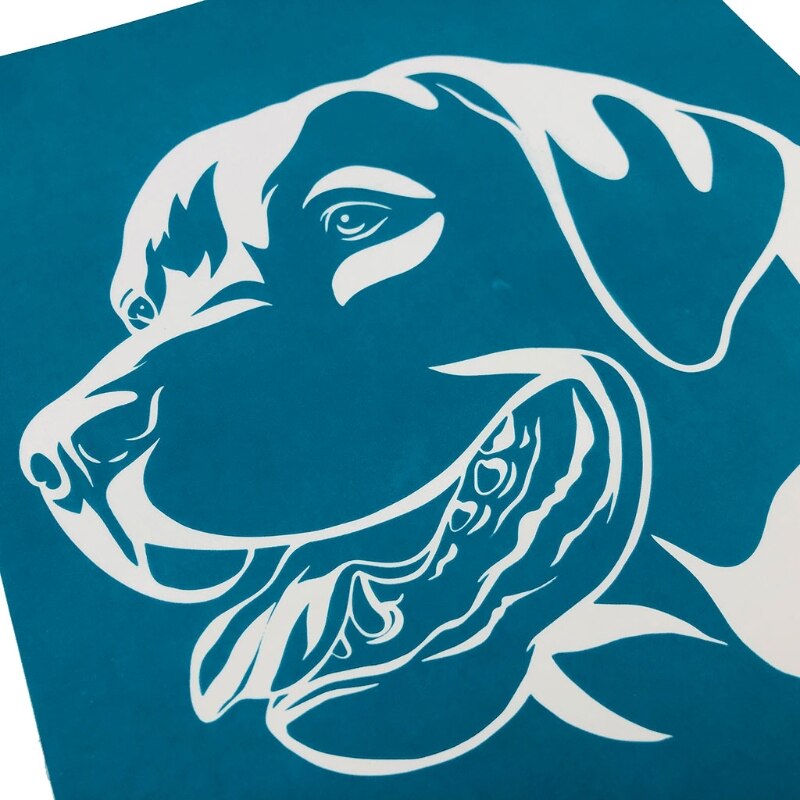 Labrador Dog Self Adhesive Silk Screen Printing Stencil Mesh Transfers DIY Craft