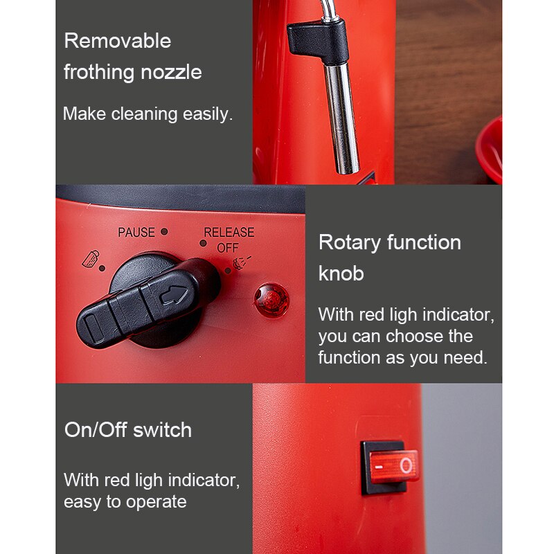 Electric High Pressure Steam Espresso Maker Semi-automatic Italian Coffee Machine 5bar Cappuccino Milk Frother Bubble Foam