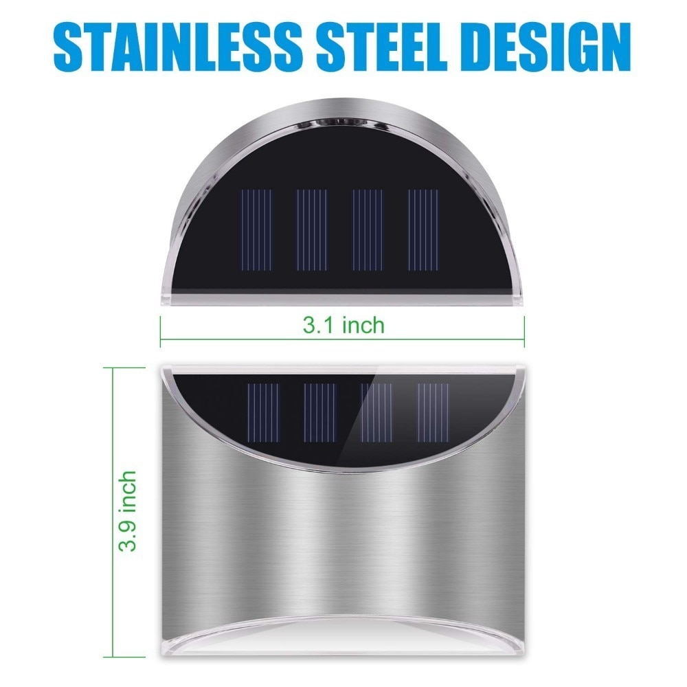 Lámpara Solar candelabro de pared para jardín, lámpara de seguridad impermeable, inalámbrica, luz Solar para casa, puerta delantera, cerca de Patio