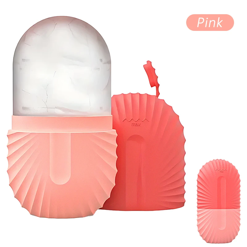 Gesichts Eiswürfel bilden Silikon Einfrieren Schönheit Heben Eis Gesicht Werkzeug Auge Haut Educe Massage Rolle Ball Hautpflege Werkzeuge: Rosa