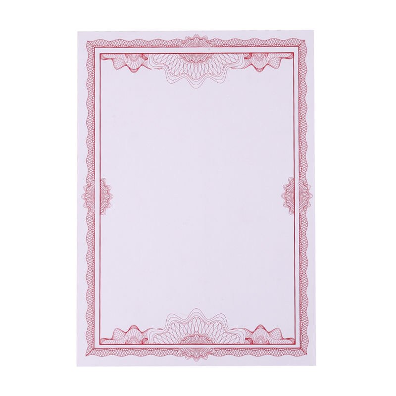 10 Sheets Award Honor Certificate Blank 12K Paper Diploma Certificate Paper for Graduation Ceremony School Office Supplies: red