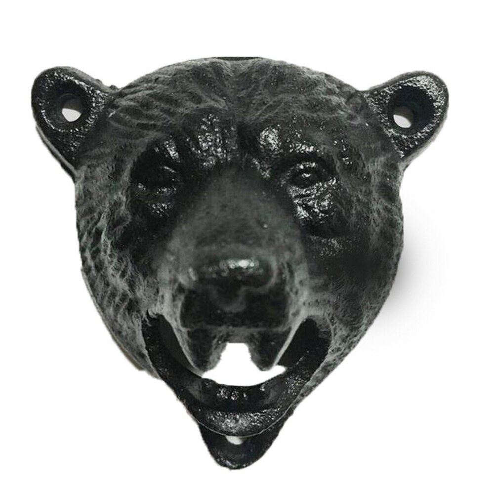 Vintage Gietijzeren Wandmontage Opener Wijn Voor Bier Soda Glas Cap Flesopener Keuken Accessoires Levert Bar Gadgets: Black