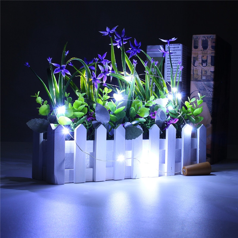 Guirnalda LED de 2M, guirnaldas de luces de alambre de cobre para botella de vidrio artesanal, decoración para fiestas, bares, bodas, navidad o San Valentín